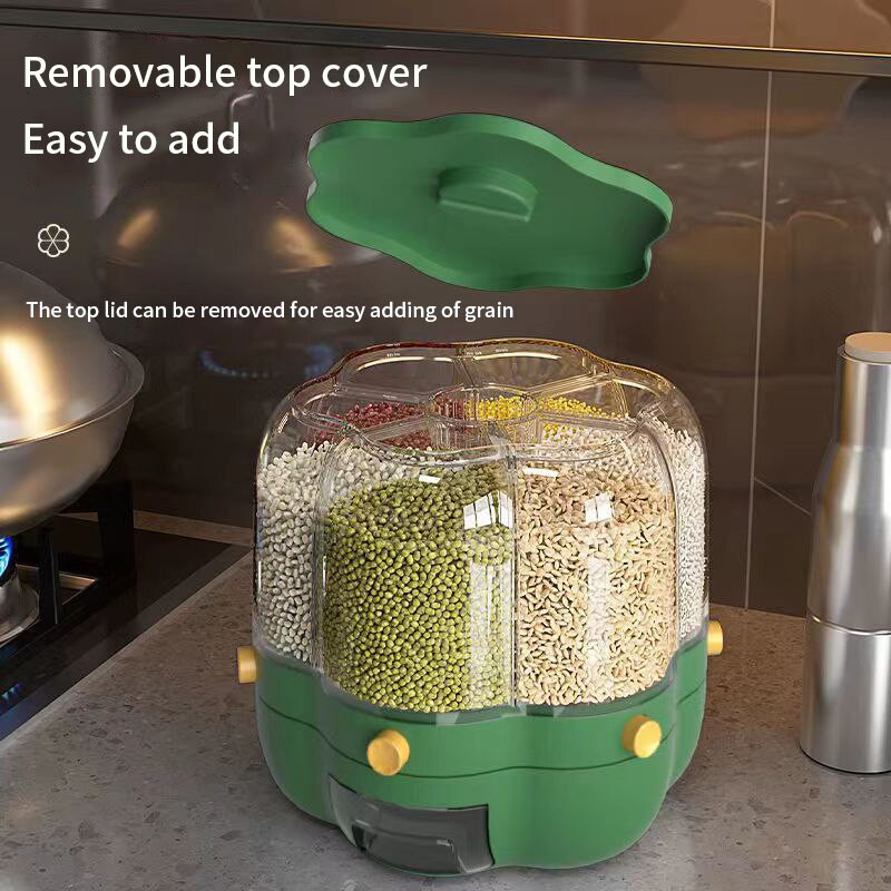 Zatvorena kanta za žitarice u rasutom stanju, dozator zrna, višenamjenska rotirajuća kanta za skladištenje zrna otporna na vlagu i insekte