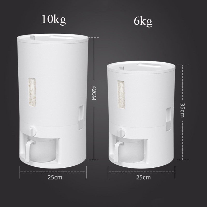 Vedro na ryžu s objemom 6-10 kg, odolné voči hmyzu, uzavreté kávové zrná, valec na okrúhlu ryžovú múku, domáci zásobník na ryžu