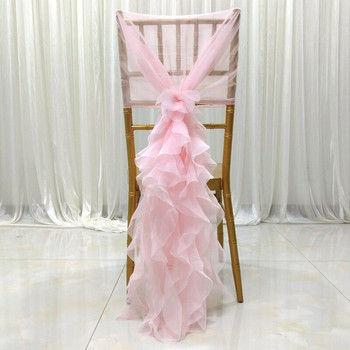 Διακοσμητικά φύλλα καρέκλας για καρέκλα γαμήλιου πάρτι με δεσμούς ζώνης για δεξιώσεις ξενοδοχείου Noeud Chaise
