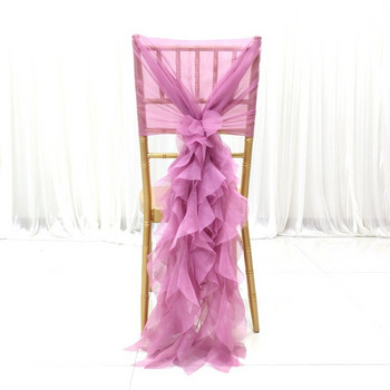 Διακοσμητικά φύλλα καρέκλας για καρέκλα γαμήλιου πάρτι με δεσμούς ζώνης για δεξιώσεις ξενοδοχείου Noeud Chaise
