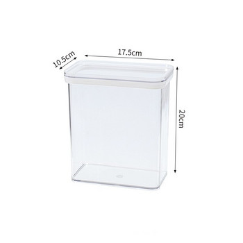 3 пластмасови запечатани кутии с различен капацитет Кухненска кутия за съхранение Прозрачен контейнер за храна Поддържайте свежи Нов прозрачен контейнер