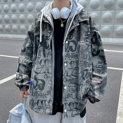 Novi model casual jakne s kapuljačom i printom za muškarce