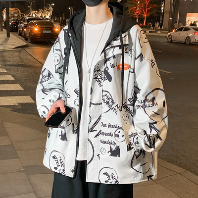 Novi model casual jakne s kapuljačom i printom za muškarce