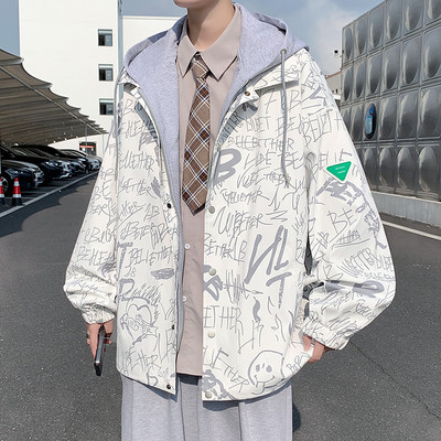 Novi model casual jakne s kapuljačom i printom za muškarce