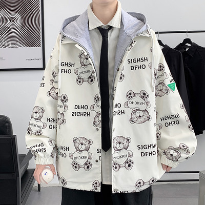 Novi model casual jakne s kapuljačom i printom za muškarce