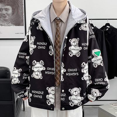 Novi model casual jakne s kapuljačom i printom za muškarce