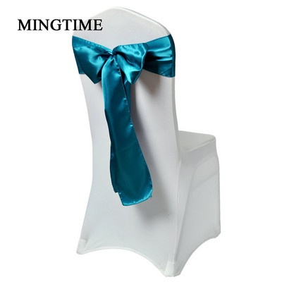 25 bucăți de scaun din satin curea cu fundă cu fundă, 275 cm, pentru petrecere de nuntă, pentru banchet, cu fluture, artizanat, decorare din țesătură din aur