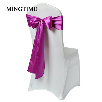 25 bucăți de scaun din satin curea cu fundă cu fundă, 275 cm, pentru petrecere de nuntă, pentru banchet, cu fluture, artizanat, decorare din țesătură din aur