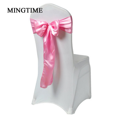 25 bucăți de scaun din satin curea cu fundă cu fundă, 275 cm, pentru petrecere de nuntă, pentru banchet, cu fluture, artizanat, decorare din țesătură din aur