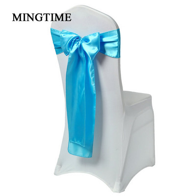 25 bucăți de scaun din satin curea cu fundă cu fundă, 275 cm, pentru petrecere de nuntă, pentru banchet, cu fluture, artizanat, decorare din țesătură din aur