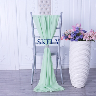 SH004K nová elegantná, svetlozelená, svadobná dekorácia s šifónovým krídlom a prackou, mnoho farieb