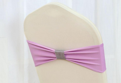 25 ks Lycra stoličkový pás Jednovrstvové Spandex stoličkové pásy so sieťovanou prackou, dobrá kvalita pre svadobné Ev