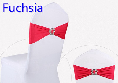10 buc 27 de culori de nuntă spandex canapea pentru scaune lycra elastică bandă elastică cu coroană cataramă banchet decorare petrecere hotel