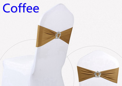 10 buc 27 de culori de nuntă spandex canapea pentru scaune lycra elastică bandă elastică cu coroană cataramă banchet decorare petrecere hotel