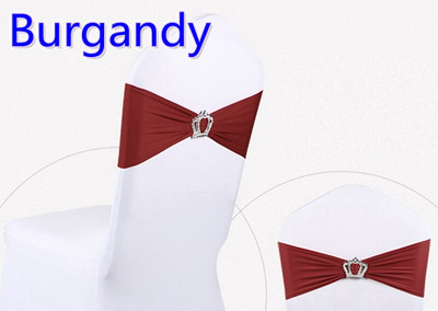 10 buc 27 de culori de nuntă spandex canapea pentru scaune lycra elastică bandă elastică cu coroană cataramă banchet decorare petrecere hotel