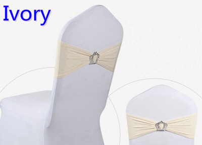 10 buc 27 de culori de nuntă spandex canapea pentru scaune lycra elastică bandă elastică cu coroană cataramă banchet decorare petrecere hotel