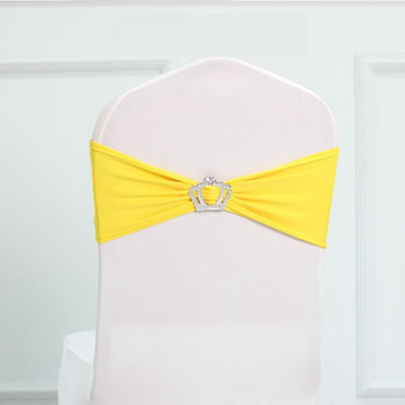 10 buc 27 de culori de nuntă spandex canapea pentru scaune lycra elastică bandă elastică cu coroană cataramă banchet decorare petrecere hotel