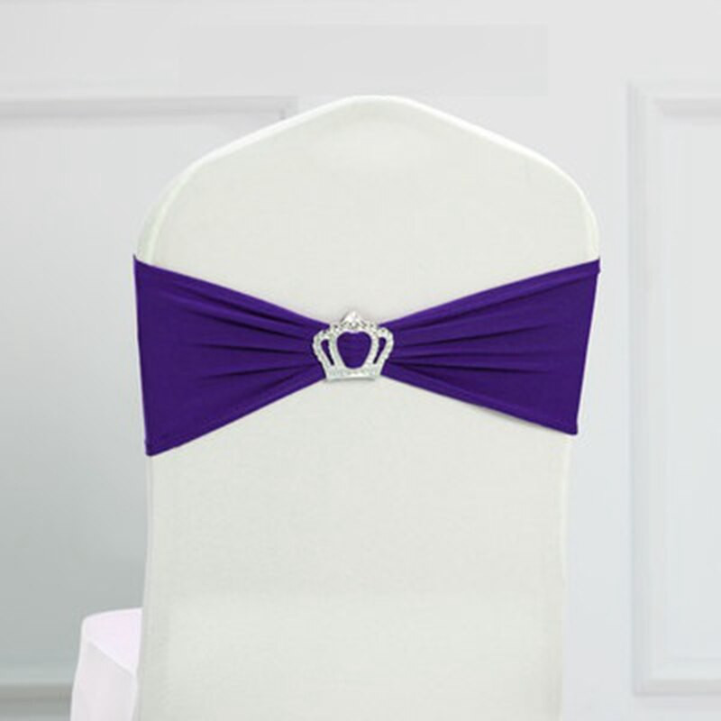 10 buc 27 de culori de nuntă spandex canapea pentru scaune lycra elastică bandă elastică cu coroană cataramă banchet decorare petrecere hotel