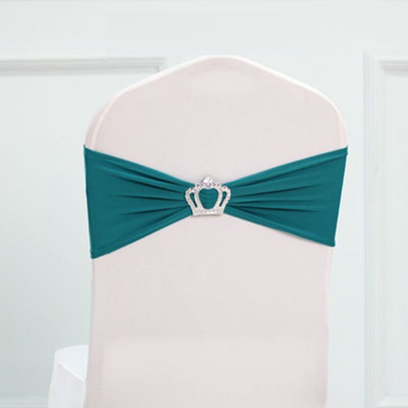 10 buc 27 de culori de nuntă spandex canapea pentru scaune lycra elastică bandă elastică cu coroană cataramă banchet decorare petrecere hotel