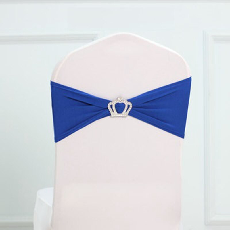 10 buc 27 de culori de nuntă spandex canapea pentru scaune lycra elastică bandă elastică cu coroană cataramă banchet decorare petrecere hotel