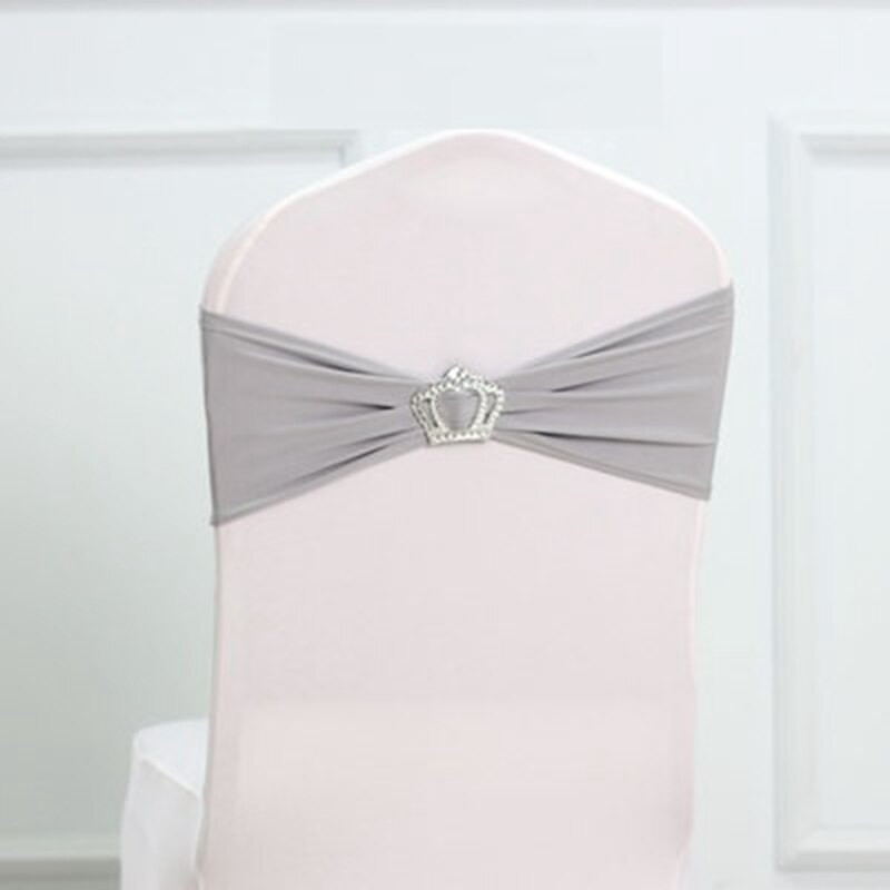 10 buc 27 de culori de nuntă spandex canapea pentru scaune lycra elastică bandă elastică cu coroană cataramă banchet decorare petrecere hotel