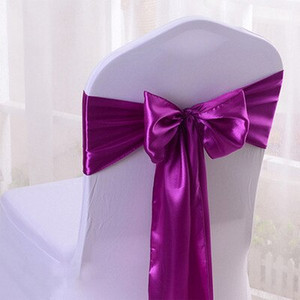 5db/tétel Nagykereskedelmi selyem szatén szalag csípős székszárnyak bankett székhez esküvői parti dekoráció székpánt