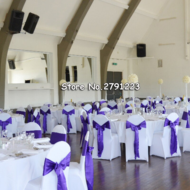 5db/tétel Nagykereskedelmi selyem szatén szalag csípős székszárnyak bankett székhez esküvői parti dekoráció székpánt