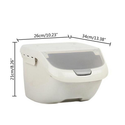 Moderný 10 kg skladovací kontajner na ryžu, veľký uzavretý dávkovač obilia, vlhkotesný úložný box do domácnosti s vekom, odmerka