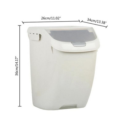 Moderný 10 kg skladovací kontajner na ryžu, veľký uzavretý dávkovač obilia, vlhkotesný úložný box do domácnosti s vekom, odmerka