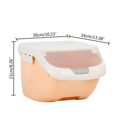 Moderný 10 kg skladovací kontajner na ryžu, veľký uzavretý dávkovač obilia, vlhkotesný úložný box do domácnosti s vekom, odmerka