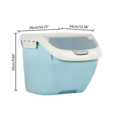 Moderný 10 kg skladovací kontajner na ryžu, veľký uzavretý dávkovač obilia, vlhkotesný úložný box do domácnosti s vekom, odmerka