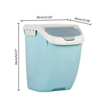 Moderný 10 kg skladovací kontajner na ryžu, veľký uzavretý dávkovač obilia, vlhkotesný úložný box do domácnosti s vekom, odmerka