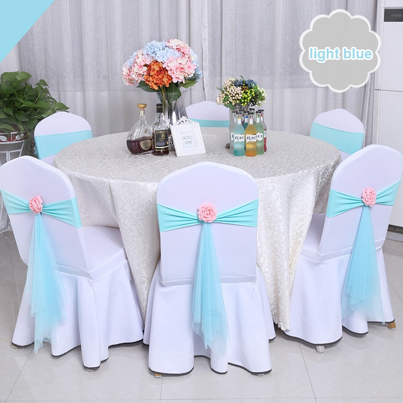 Székszárnyak Csomóhuzat Székek Csomó Szárny Stretch szövet széktámla nyakkendő Esküvőre Bankett Rendezvény Ünnepi dekoráció