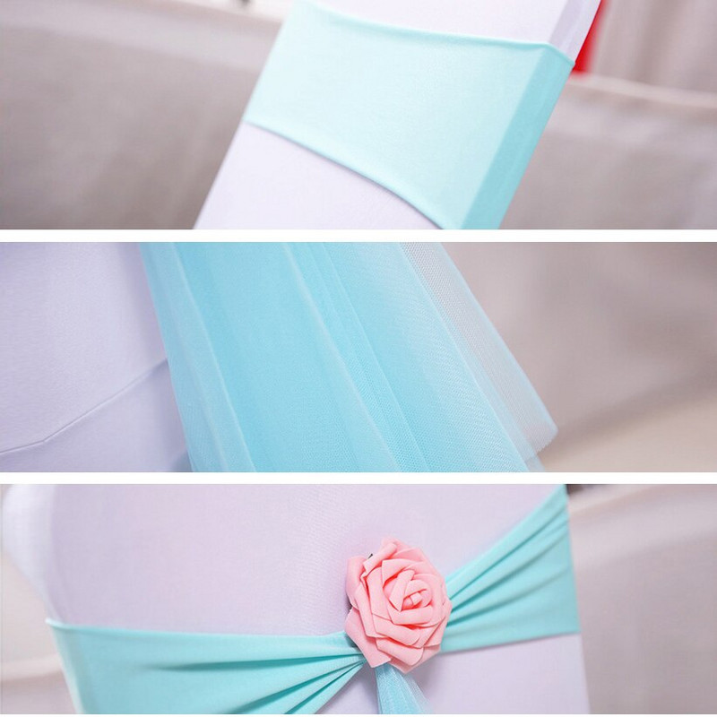 Székszárnyak Csomóhuzat Székek Csomó Szárny Stretch szövet széktámla nyakkendő Esküvőre Bankett Rendezvény Ünnepi dekoráció