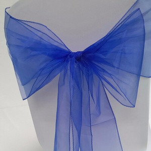 50 KOM. Prozirna organza traka za stolicu s mašnom za svatove Dekoracija za bankete i bankete Navlaka za stražnju stranu stolice Mrežaste trake za vezivanje Dizajn 15x275 CM