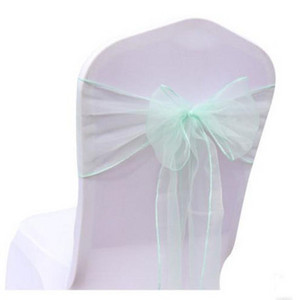 50 KOM. Prozirna organza traka za stolicu s mašnom za svatove Dekoracija za bankete i bankete Navlaka za stražnju stranu stolice Mrežaste trake za vezivanje Dizajn 15x275 CM