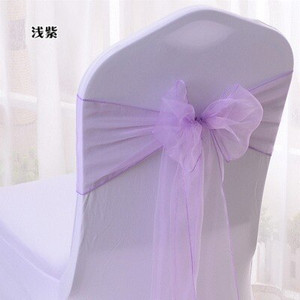 50 KOM. Prozirna organza traka za stolicu s mašnom za svatove Dekoracija za bankete i bankete Navlaka za stražnju stranu stolice Mrežaste trake za vezivanje Dizajn 15x275 CM