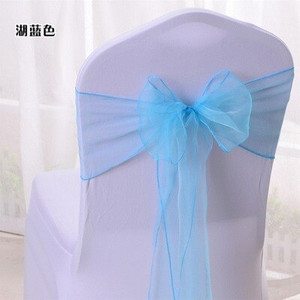 50 KOM. Prozirna organza traka za stolicu s mašnom za svatove Dekoracija za bankete i bankete Navlaka za stražnju stranu stolice Mrežaste trake za vezivanje Dizajn 15x275 CM