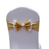 Elegantné stoličky, šerpy, sada, kvetinová mašľa, dvojité flitre, šerpa, rustikálna nastaviteľná, krásna mašľa, dekorácia, svadobný veľkoobchod