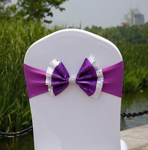 Elegantné stoličky, šerpy, sada, kvetinová mašľa, dvojité flitre, šerpa, rustikálna nastaviteľná, krásna mašľa, dekorácia, svadobný veľkoobchod