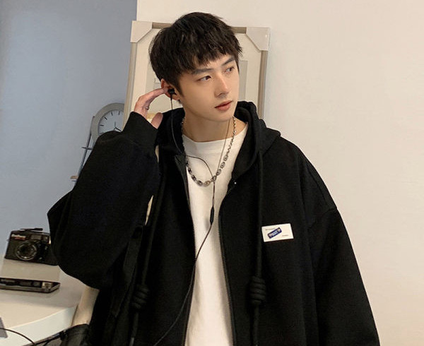 Jachetă cu glugă din bumbac, primăvară, toamnă