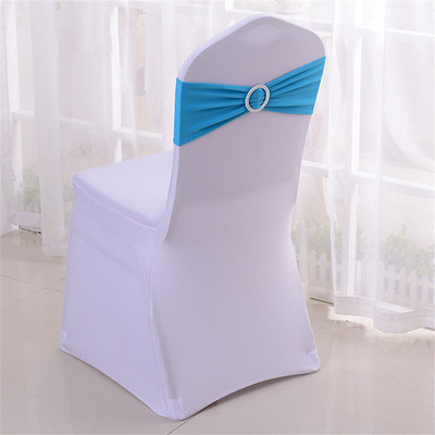 30db/tétel Stretch esküvői székhuzat pánt csattal, csúsztatható pántokkal, masnis parti esküvői dekoráció