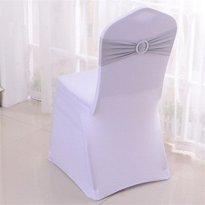 30db/tétel Stretch esküvői székhuzat pánt csattal, csúsztatható pántokkal, masnis parti esküvői dekoráció