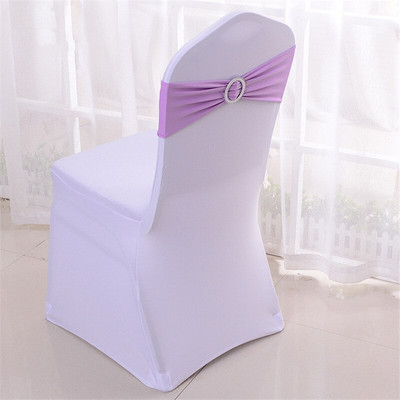 30db/tétel Stretch esküvői székhuzat pánt csattal, csúsztatható pántokkal, masnis parti esküvői dekoráció