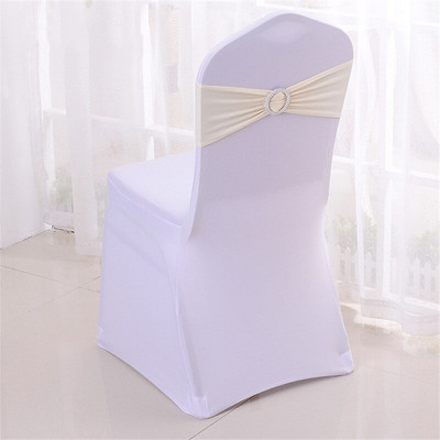 30db/tétel Stretch esküvői székhuzat pánt csattal, csúsztatható pántokkal, masnis parti esküvői dekoráció