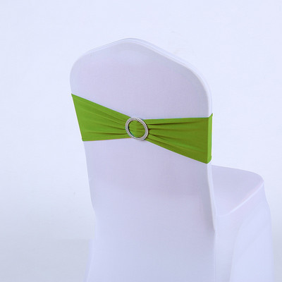 30db/tétel Stretch esküvői székhuzat pánt csattal, csúsztatható pántokkal, masnis parti esküvői dekoráció