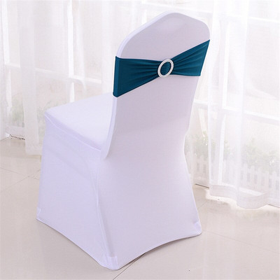 30db/tétel Stretch esküvői székhuzat pánt csattal, csúsztatható pántokkal, masnis parti esküvői dekoráció