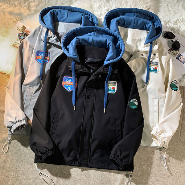 Novi model muške proljetne jakne sa vezom i vezom