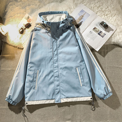 Jachetă sport pentru bărbați cu glugă și garnitură