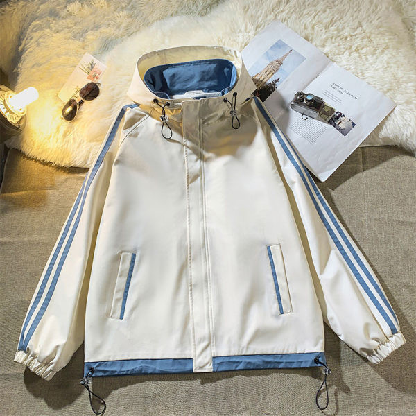 Jachetă sport pentru bărbați cu glugă și garnitură